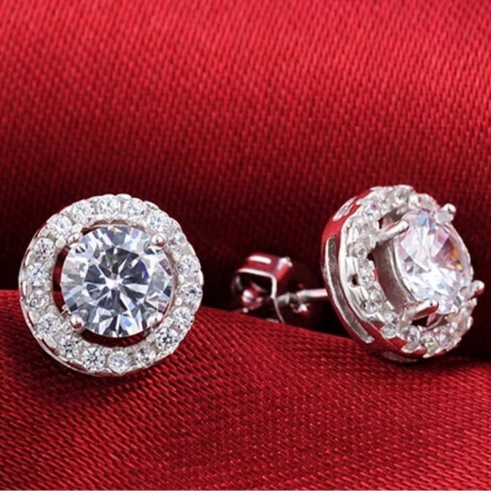 ROUND CUT EARRINGS - Picture 2 of 3